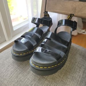 Dr Martens Blaire Patent Leather Gladiator Sandals size 7